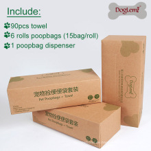 Haustier Hundekotbeutel Poopbag mit Dispenser Disposal Poop Set